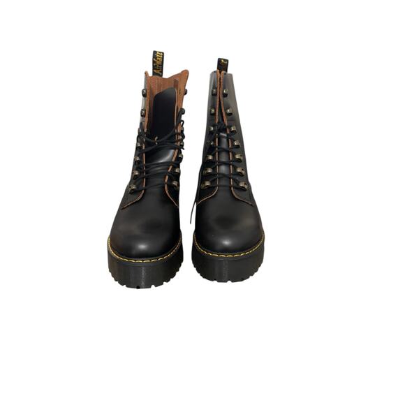 NEW! Dr. Martens Leona Black Vintage Smooth Leather Heeled Boots - Siize 11 - Picture 11 of 16